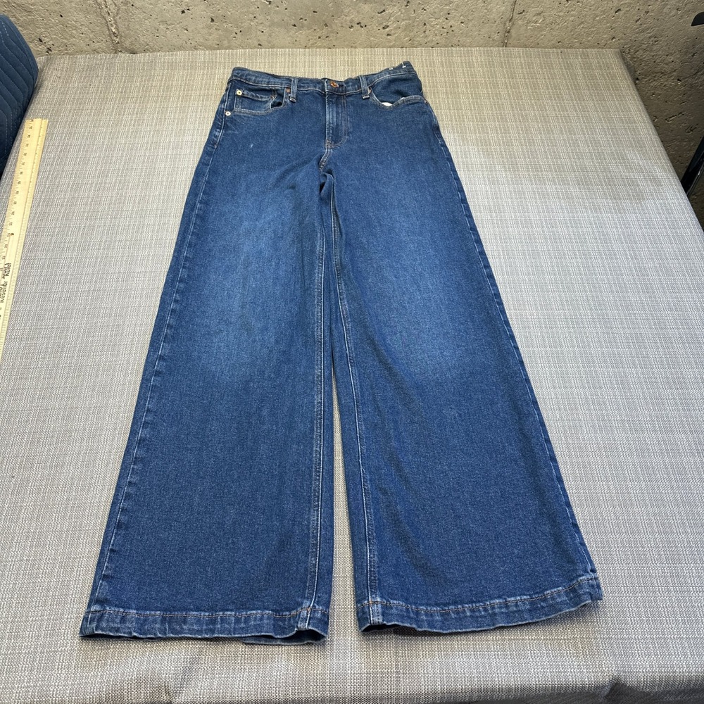 Gap High Rise Stride Wide Leg Jeans Womens 29 / 8 Baggy Blue Denim